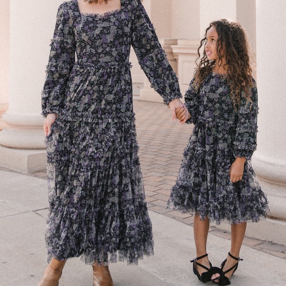 NWT Ivy City Co Girls Ruffle Dress - Picture 1 of 4